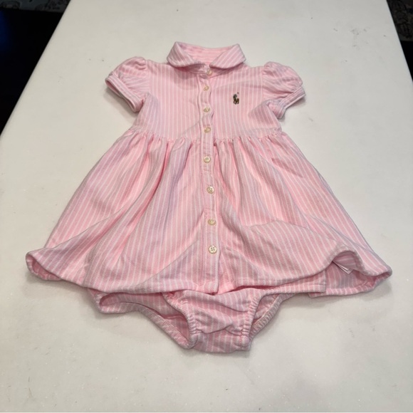 Ralph Lauren LOT OF 2 Baby Girls Dresses 1-pink & 1-multi Color Plaid Size 12 Mo - Picture 4 of 16